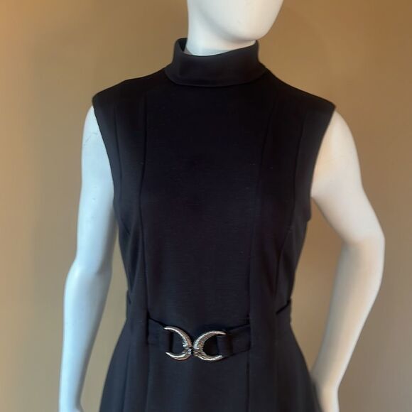 Black dress /casual  / size L/ belt - Picture 7 of 9